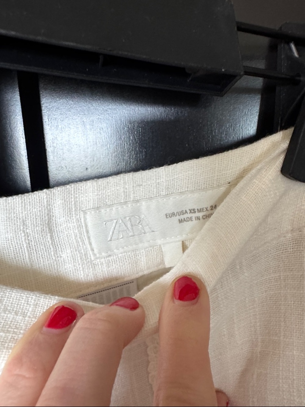 Zara Cream Maxi Skirt with Lace Panels - Picture 4 of 5